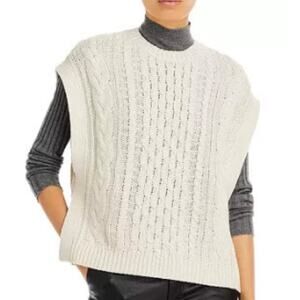 $78 Bloomingdale's AQUA Cotton Cable Knit
Sweater Vest Size Small